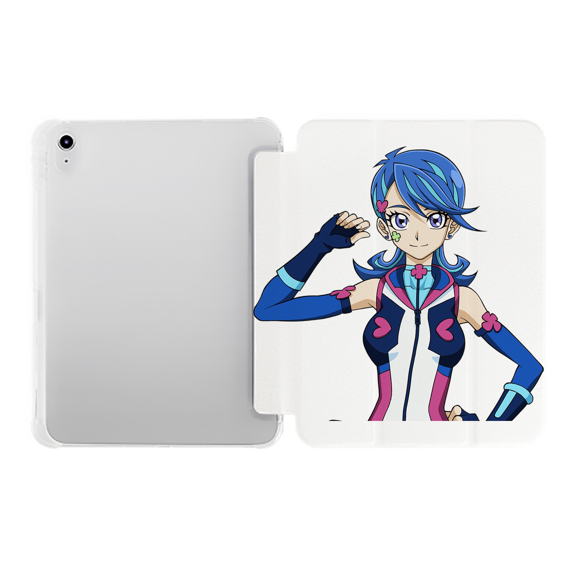 （画像用） 遊☆戯☆王 Yu-Gi-Oh! IPad ケース ペン収納付き 三つ折りスタンド PUレザー×シリコン 対応機種9.5/10.5/10.9インチ